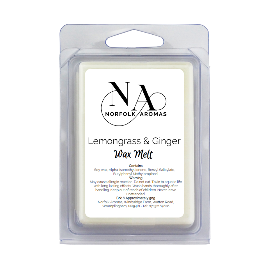 Lemongrass and Ginger Wax Melt Pack